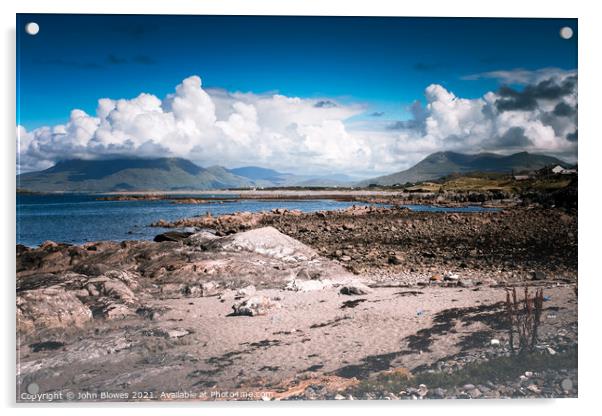 Connemara landscape with impending bad weather Acrylic by johnseanphotography 