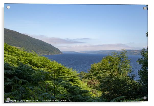 Loch Ness under Blue Sky Acrylic by Chris Haynes