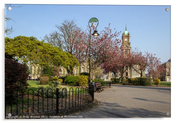 Hamilton Square Gardens, Birkenhead Acrylic by Philip Brookes