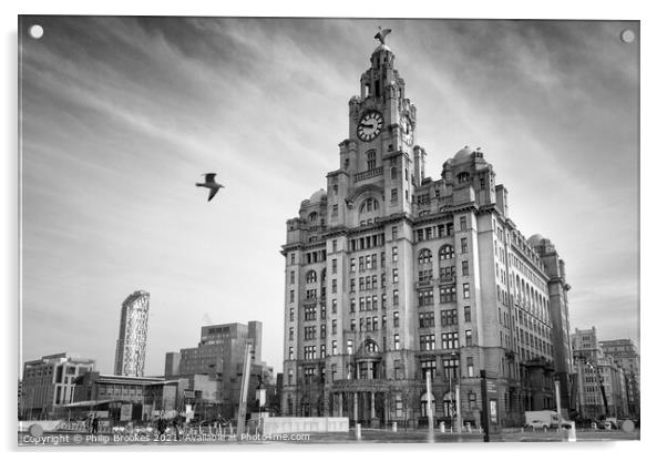 Liver Building Acrylic by Philip Brookes