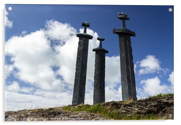 Sverd i fjell (Swords in rock), Stavanger Acrylic by Philip Brookes