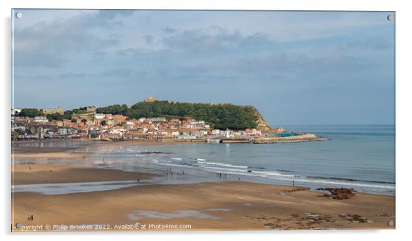 Scarborough Beach Acrylic by Philip Brookes