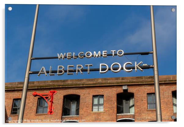Albert Dock, Liverpool Acrylic by Philip Brookes