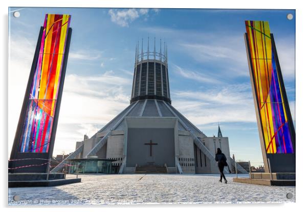 Liverpool Metropolitan Cathedral Acrylic by Philip Brookes