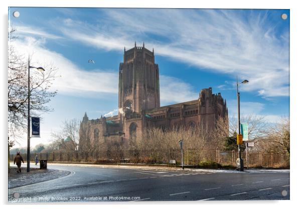 Liverpool Anglican Cathedral Acrylic by Philip Brookes