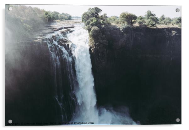 Devil's Cataract at Victoria Falls in Zimbabwe Acrylic by Dietmar Rauscher