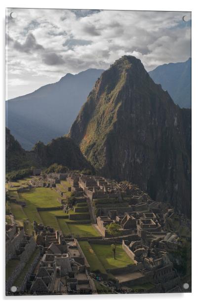 Machu Picchu Ruins in Peru  Acrylic by Dietmar Rauscher