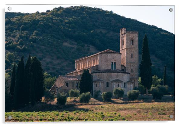 Abbazia di Sant'Antimo Abbey near Castelnuovo dell'Abate Acrylic by Dietmar Rauscher