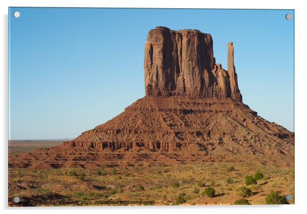 Elephant Butte in Monument Valley Acrylic by Dietmar Rauscher