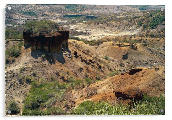 Olduvai Gorge Scenic View in Tanzania Acrylic by Dietmar Rauscher
