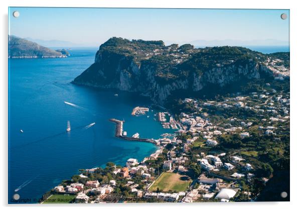 Marina Grande on Capri Island From Above Acrylic by Dietmar Rauscher
