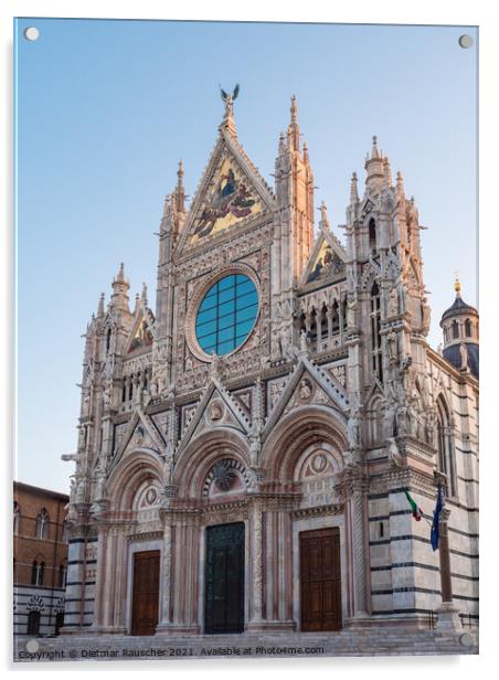 Siena Cathedral West Facade Exterior Acrylic by Dietmar Rauscher