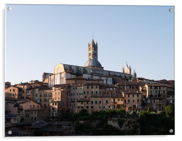 Siena Cathedral Cityscape in Tuscany Acrylic by Dietmar Rauscher