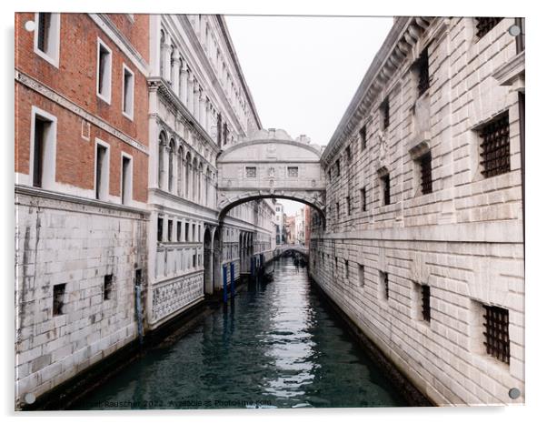Bridge of Sighs at the Doges Palace in Venice Acrylic by Dietmar Rauscher