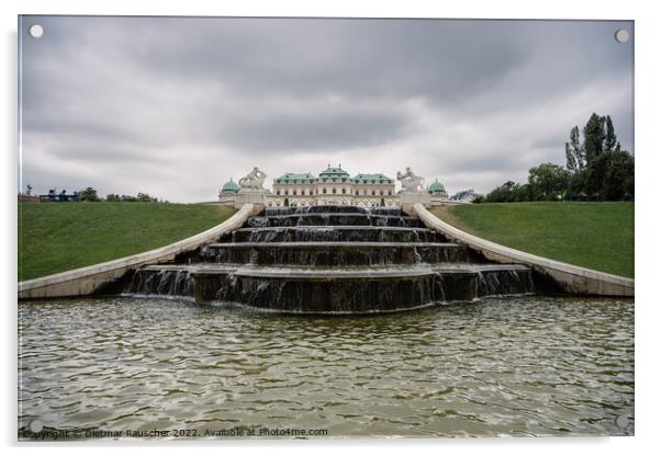 Cascade Fountain at Belvedere Palace, Vienna Acrylic by Dietmar Rauscher