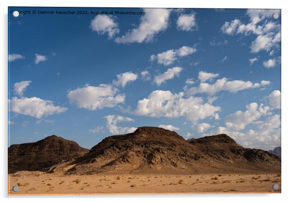 Wadi Rum Desert Landscape Acrylic by Dietmar Rauscher