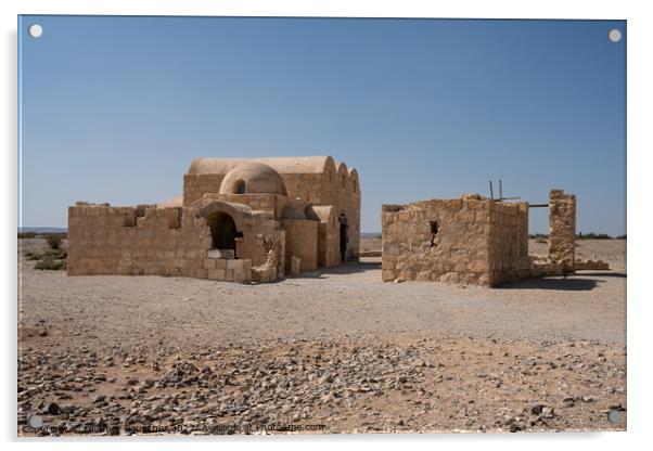 Quasayr Amra Desert Castle in Jordan  Acrylic by Dietmar Rauscher