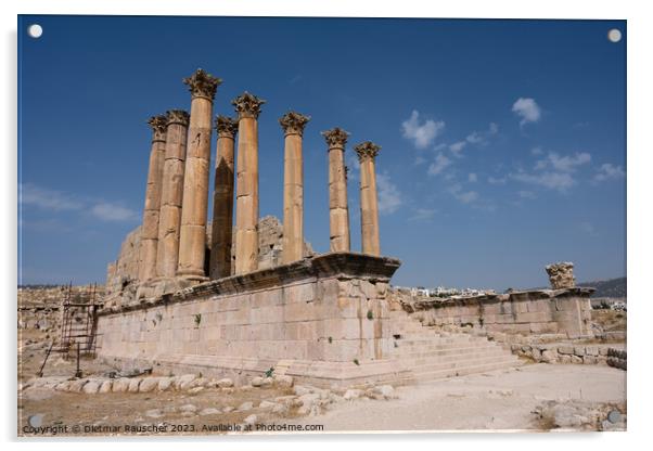 Artemis Temple Columns in Gerasa, Jordan Acrylic by Dietmar Rauscher
