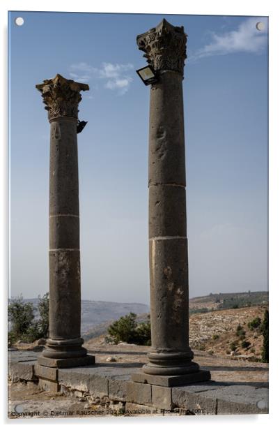 Basalt Columns in Gadara, Umm Qays, Jordan Acrylic by Dietmar Rauscher