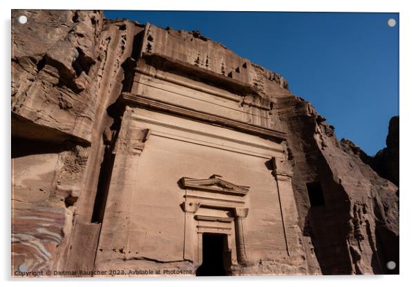 Uneishu Tomb BD 813 in Petra, Jordan Acrylic by Dietmar Rauscher