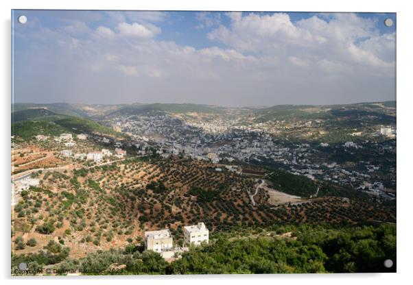 Ajloun Cityscape in Jordan from Above Acrylic by Dietmar Rauscher