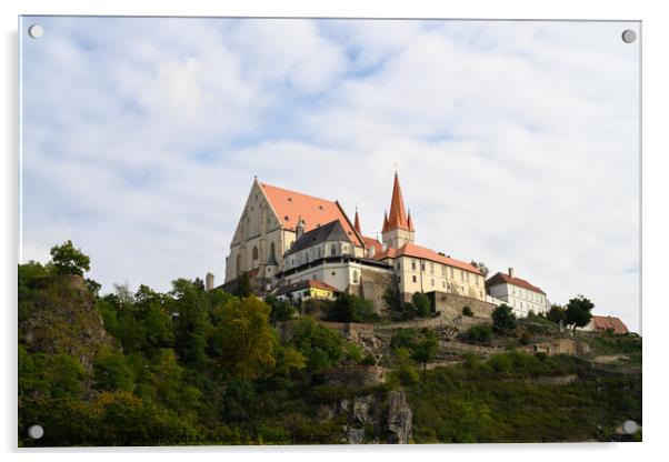 Znojmo Cityscape with St. Nicholas Church Acrylic by Dietmar Rauscher