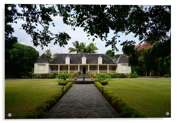 Saint Aubin House in Mauritius Acrylic by Dietmar Rauscher