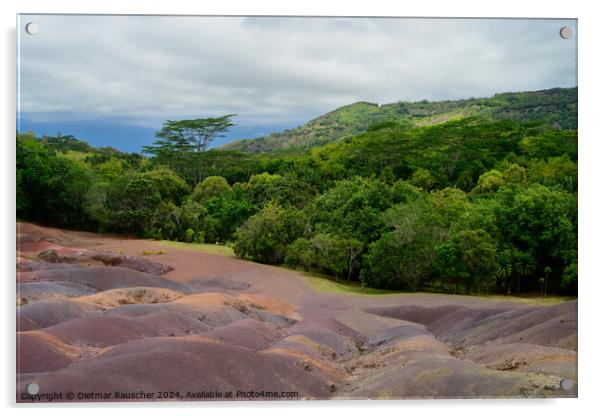 Seven Coloured Earths in Chamarel, Mauritius Acrylic by Dietmar Rauscher