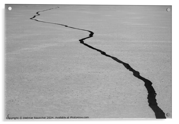 Crack in the Ice of Weissensee Lake in Carinthia, Austria Acrylic by Dietmar Rauscher