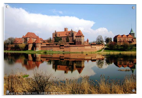 Malbork Castle, Poland Acrylic by Paulina Sator