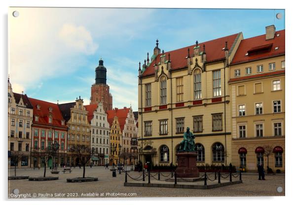 Wroclaw, Poland. Market Square  Acrylic by Paulina Sator