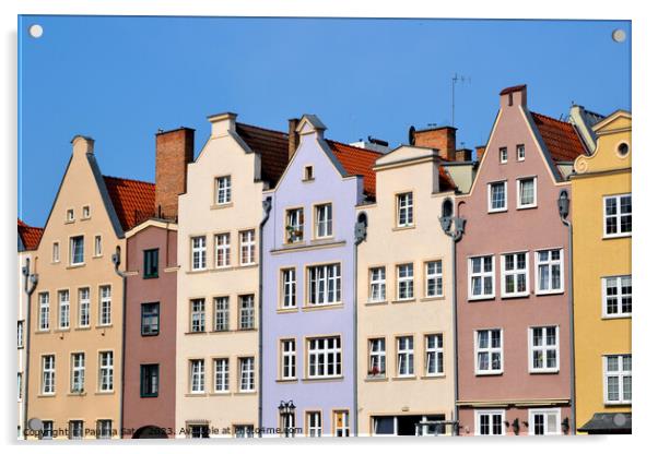 Colorful houses - Gdansk, Poland     Acrylic by Paulina Sator