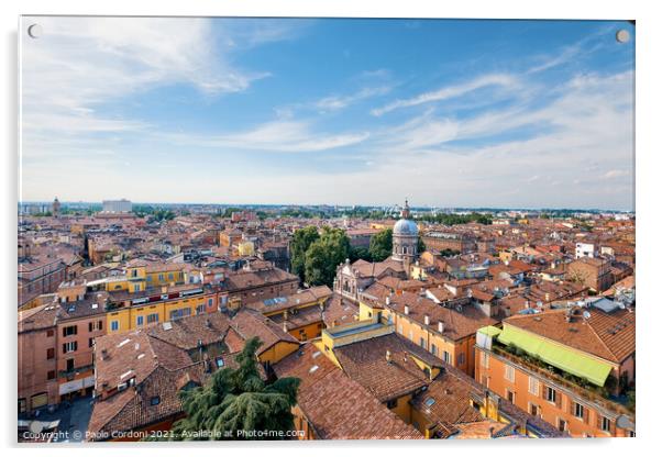 Modena city rooftops Acrylic by Paolo Cordoni