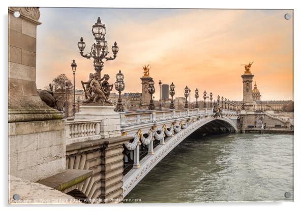 Pont Alexandre in Paris  Acrylic by Paolo Cordoni