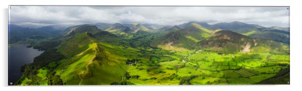 Catbells and the Newlands Valley the lake dsitrict Acrylic by Sonny Ryse