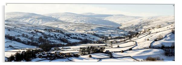 Thwaite in winter Swaledale Yorkshire Dales Acrylic by Sonny Ryse