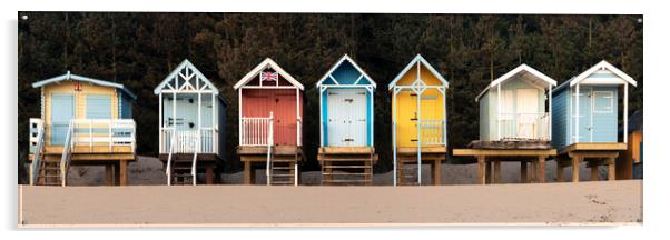 Colourful English Beach huts Acrylic by Sonny Ryse