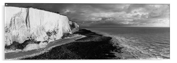 White Cliffs of Dover black and white Acrylic by Sonny Ryse