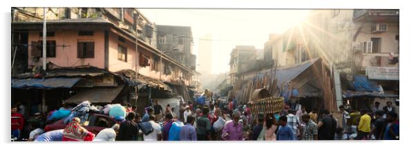 Mumbai Street Market India Acrylic by Sonny Ryse