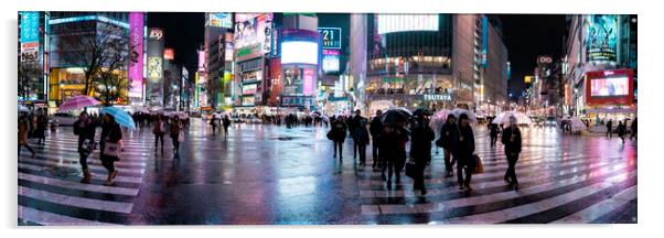 Shibuya Crossing Japan at night 2 Acrylic by Sonny Ryse