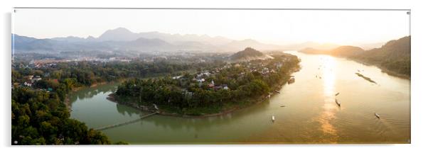 Luang Prabang and the Mekong River Laos Acrylic by Sonny Ryse