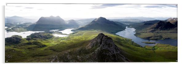 Stac Pollaidh Highlands Scotland super wide Acrylic by Sonny Ryse