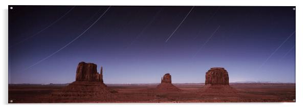 Monument Valley Star Trails Acrylic by Sonny Ryse