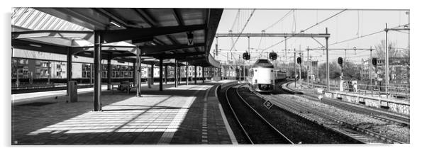 Amsterdam Muiderpoort train station black and white Acrylic by Sonny Ryse