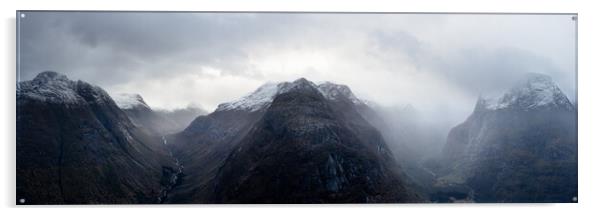 Lodal valley Kjenndal Glacier mountains norway Acrylic by Sonny Ryse