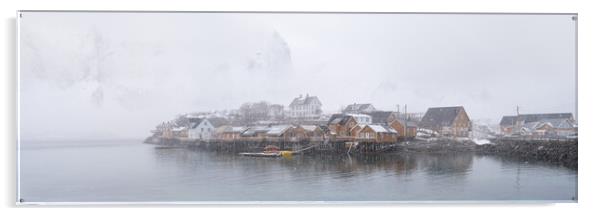 Sakrisoy Fishing Village Lofoten Islands Acrylic by Sonny Ryse
