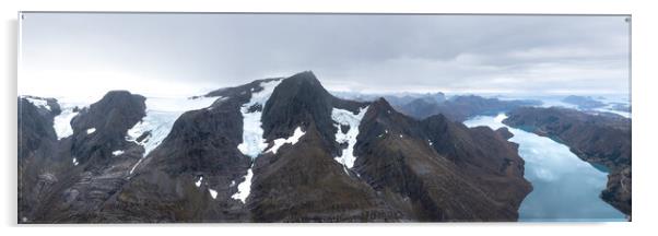 Svartisen Glacier Saltfjell mountain range Nordland Norway Acrylic by Sonny Ryse