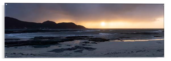 Sanna Bay Beach Ardnamurchan peninsula sunset scotland Acrylic by Sonny Ryse