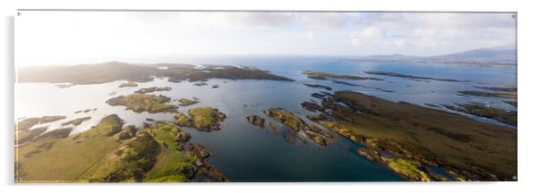 Benbecula Island Uist Lochs aerial Outer Hebrides Acrylic by Sonny Ryse