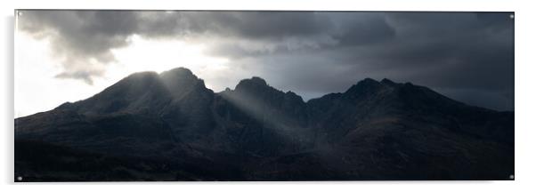 Isle of Sky Black Cuillin Mountains Scotland Acrylic by Sonny Ryse